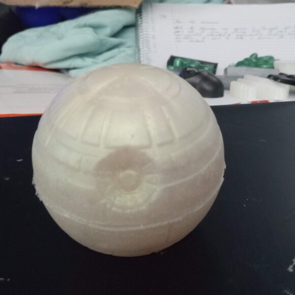 Handmade White Star Wars Death Star Figurine - Picture 1 of 5